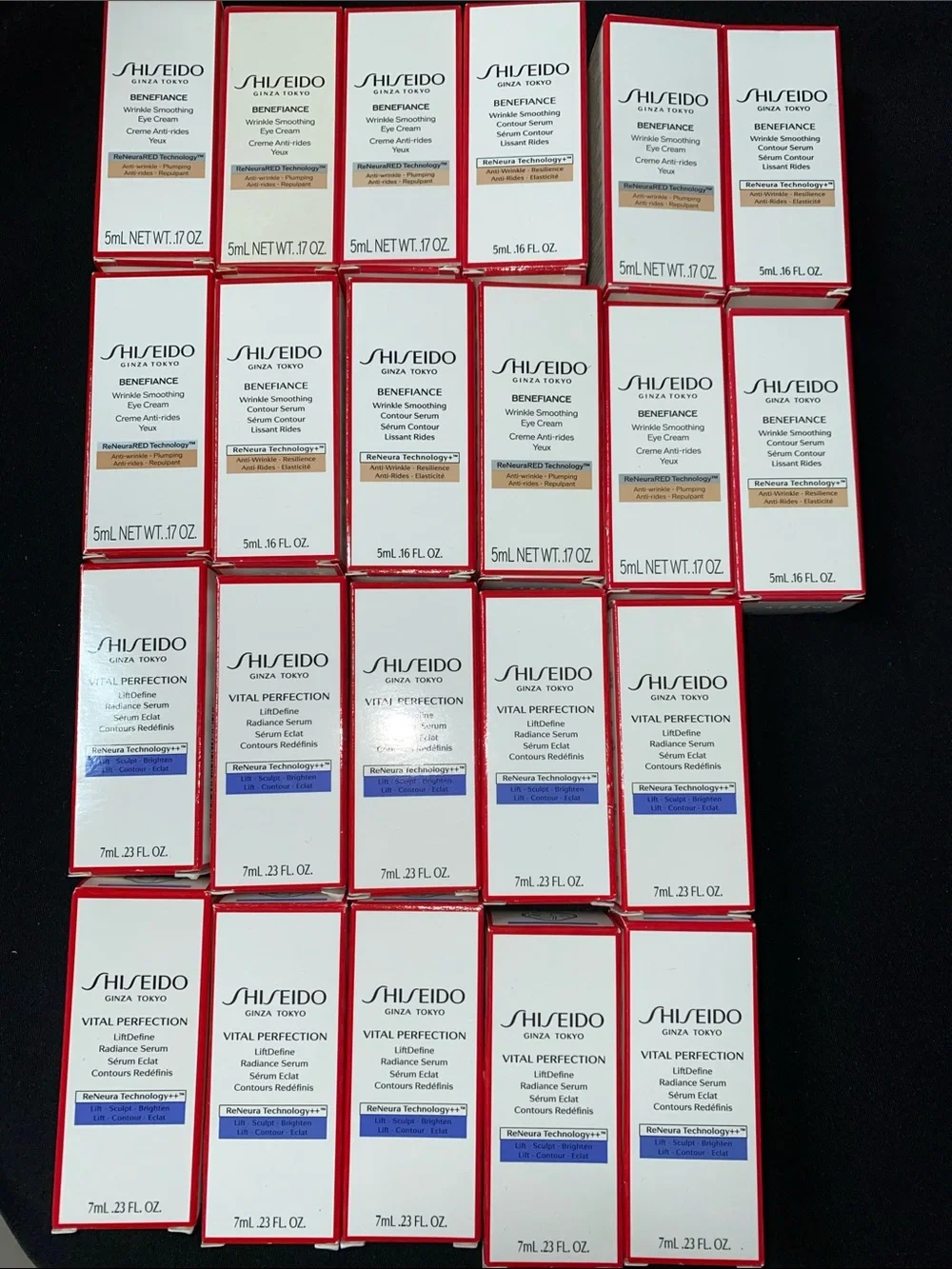 22 pcs Shiseido Skincare Serum & eye cream